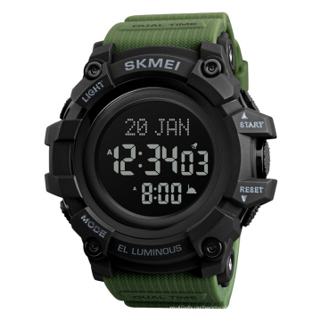 Skmei 1680 Man Japan Movement 5atm Waterproof Round Alloy luxury Wholesale Digital Sport Multi-function Muslim Watch